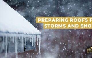 Residential Roof Preparing for Storm and Snow